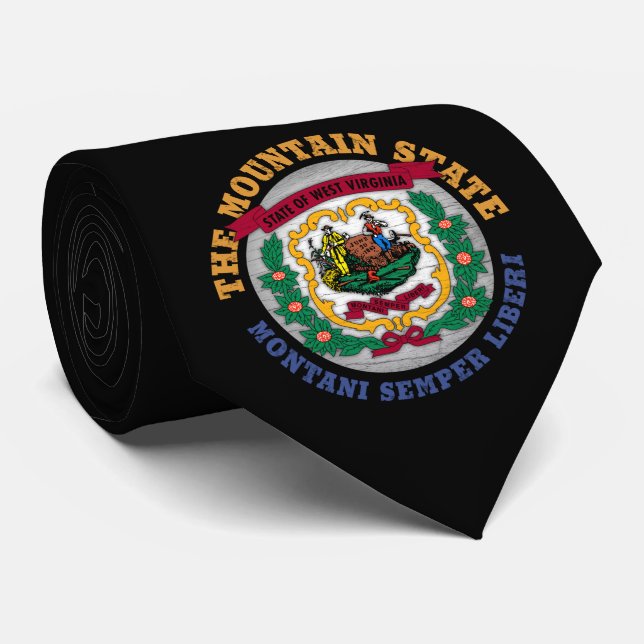 WESTVIRGINIEN BERGSTAAT FLAG KRAWATTE (Gerollt)