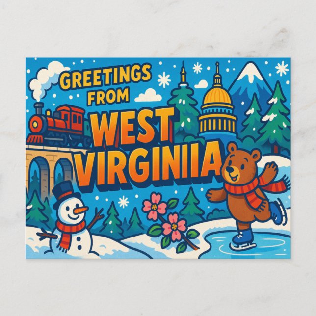WESTVIRGINIEN Postkarte (Vorderseite)