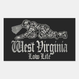 WESTVIRGINIEN RECHTECKIGER AUFKLEBER