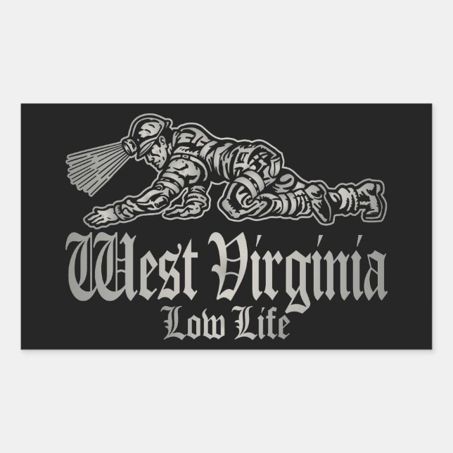 WESTVIRGINIEN RECHTECKIGER AUFKLEBER (Vorderseite)
