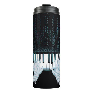 Westwelt   Android Hands am Spielerpiano Thermosbecher
