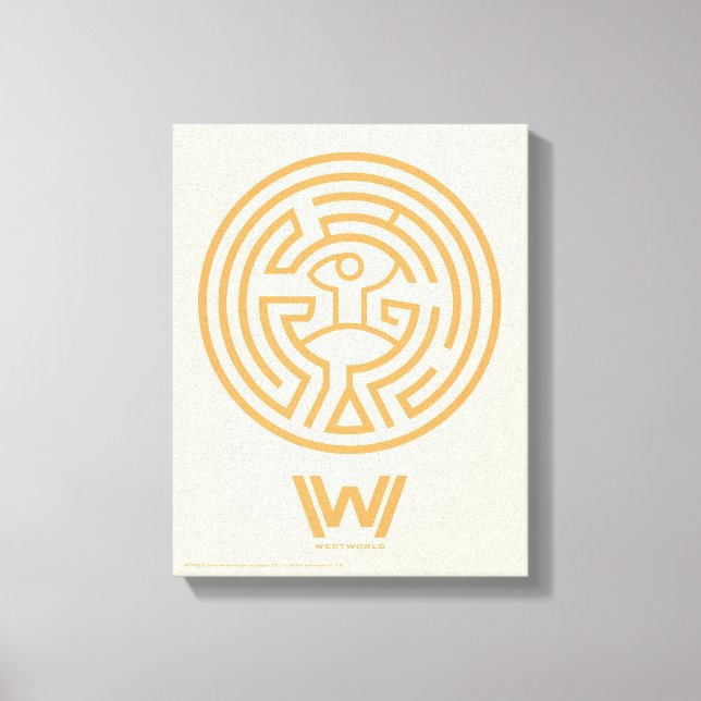 Westwelt | Das Maze-Symbol Leinwanddruck (Vorderseite)