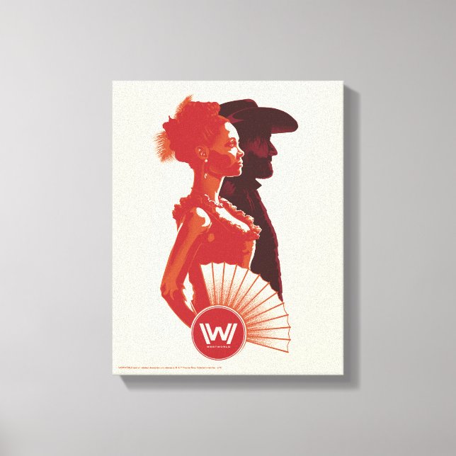 Westwelt | Maeve & Hector Stencil Portrait Leinwanddruck (Vorderseite)