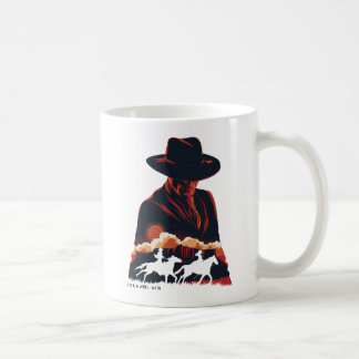 Westwelt | Mann in der Silhouette der Schwarzen Wü Kaffeetasse