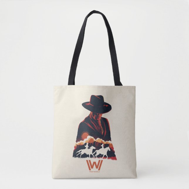 Westwelt | Mann in der Silhouette der Schwarzen Wü Tasche (Vorderseite)