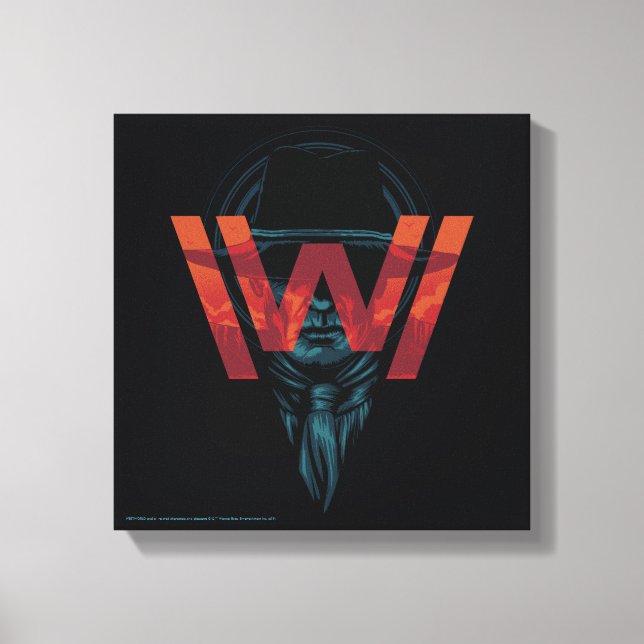 Westwelt | The Man in Black Logo Graphic Leinwanddruck (Vorderseite)