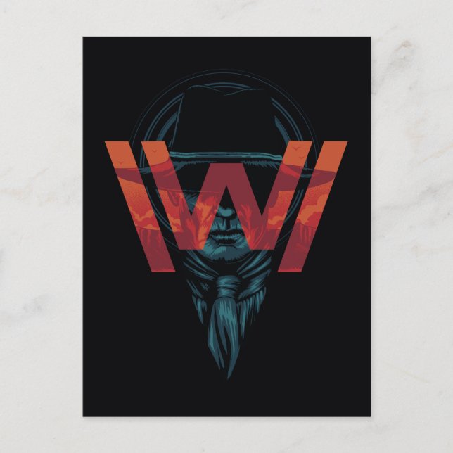 Westwelt | The Man in Black Logo Graphic Postkarte (Vorderseite)