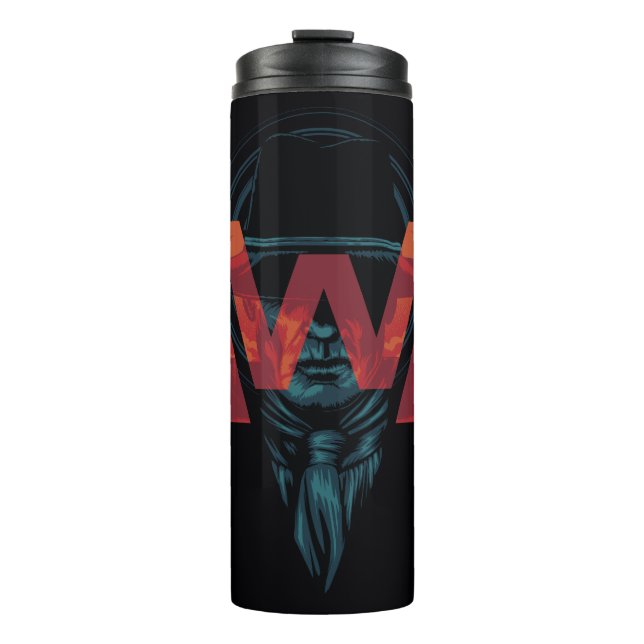 Westwelt | The Man in Black Logo Graphic Thermosbecher (Vorderseite)