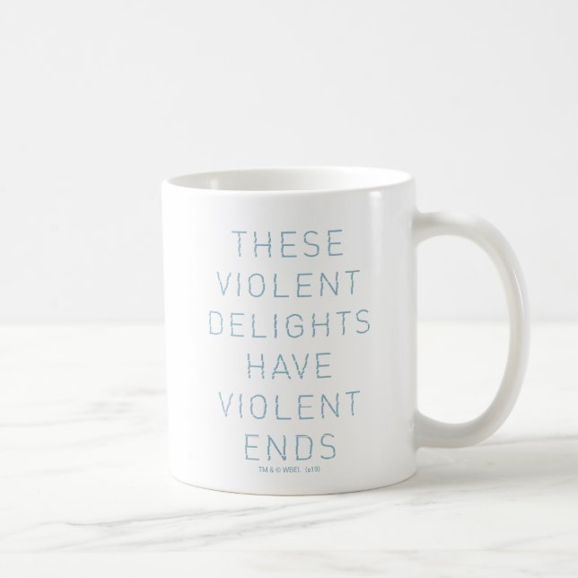 Westwelt | Typografie-Zitat "Gewaltsame Freuden" Kaffeetasse (Rechts)