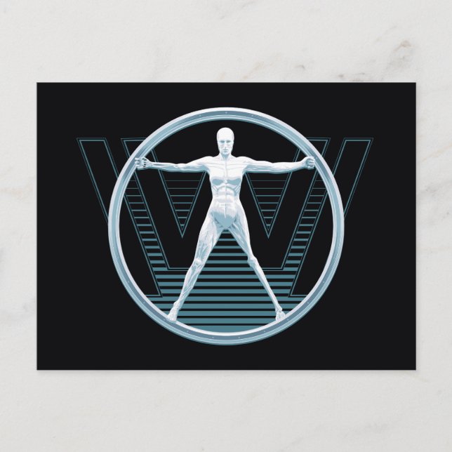 Westwelt | Vitruvian Android-Logo Postkarte (Vorderseite)