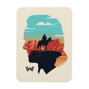 Westworld   Dr. Ford Silhouette Of Man im Magnet