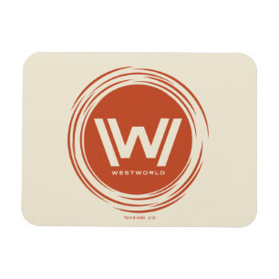 Westworld   stilisiertes Sun Logo Magnet