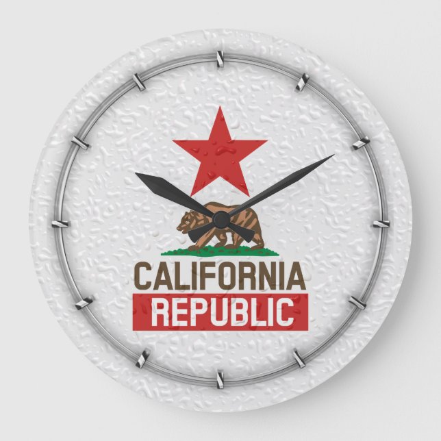 Wet California Republic Große Wanduhr (Vorderseite)