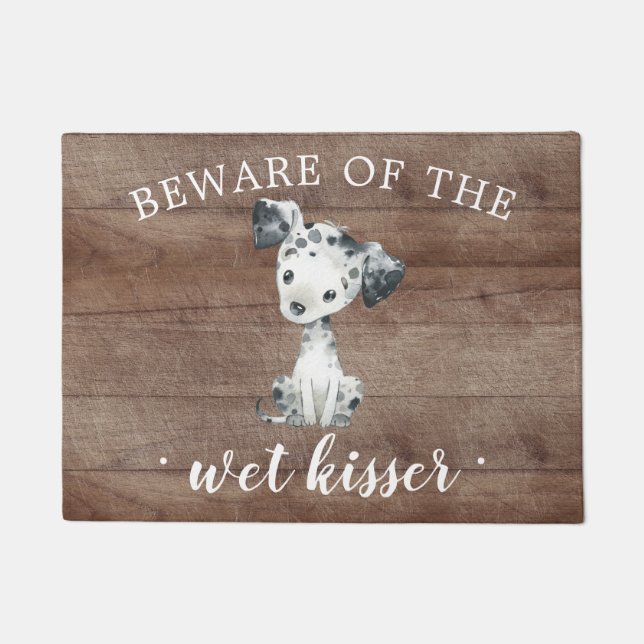 Wet Kisser Dalmatiner Welpe Dog Matte (Vorderseite)