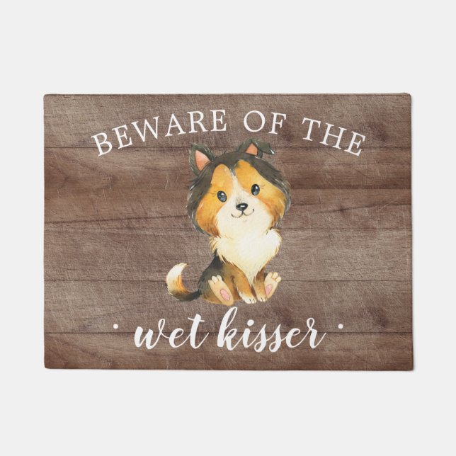 Wet Kisser Rough Collie Door Mat Fußmatte (Vorderseite)