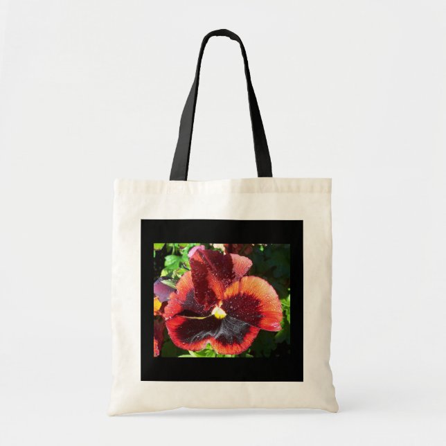 Wet Pansy Tote Bag Tragetasche (Vorne)