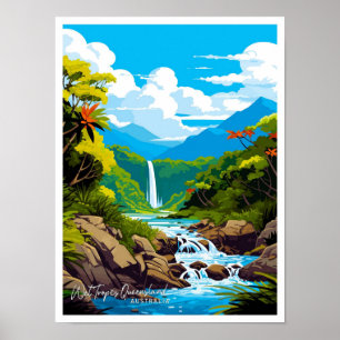 Wet Tropics Queensland Australien Reisen Vintag Poster