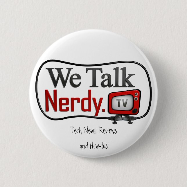 WeTalkNerdy.tv Logo-Knopf Button (Vorderseite)