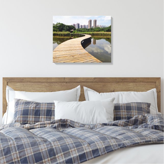 Wetlands-Boardwalk Leinwanddruck (Insitu (Schlafzimmer))