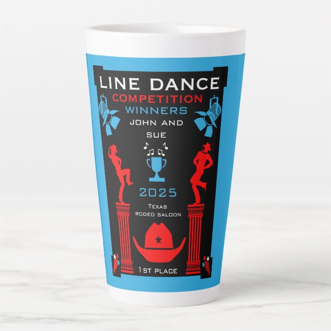 Wettbewerb "American Line Tancing" Milchtasse (Vorderseite)