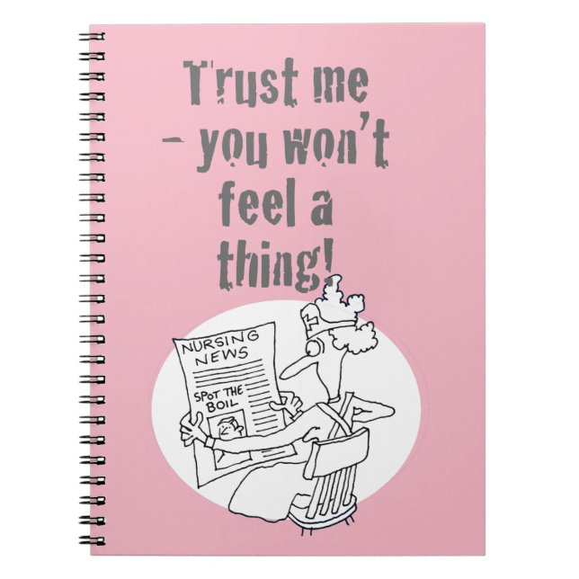 Wettbewerb "Funny Hospital Nurse Reading Newspaper Notizblock (Vorderseite)