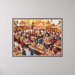 Wettbewerb für Miniatur-Lebkuchenhäuser Leinwanddruck