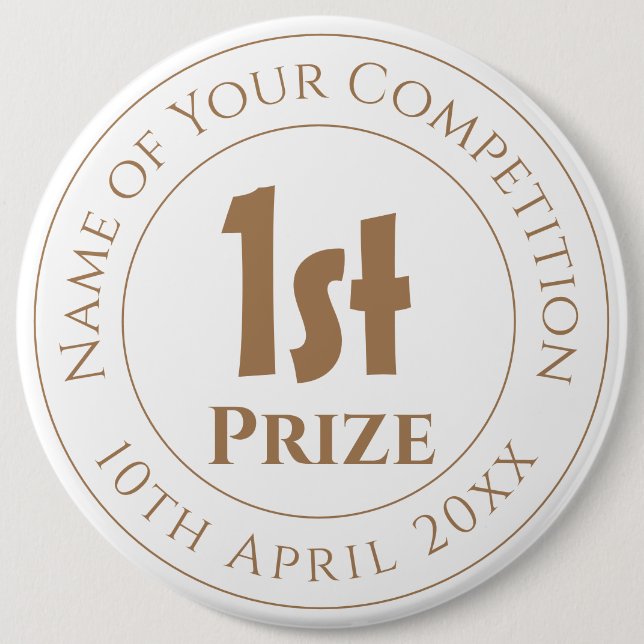 Wettbewerb Preis Trophäe Button (Vorderseite)