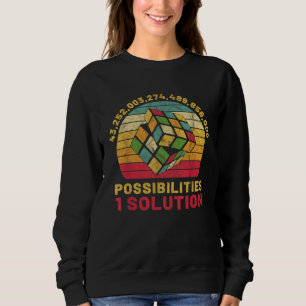 Wettbewerbs-Puzzlewürfel Eine Lösung Speedcubing Sweatshirt
