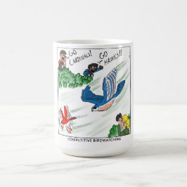 Wettbewerbsfähige Vogelbeobachtung (Comic) Kaffeetasse
