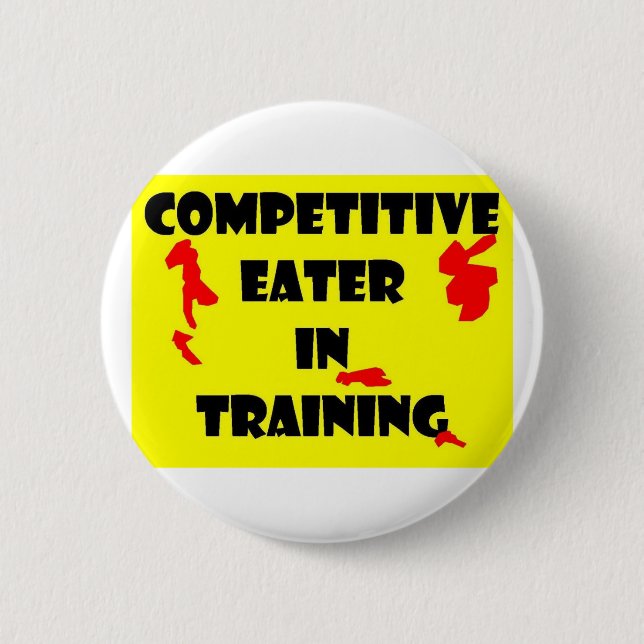 Wettbewerbsfähiger Esser im Training Button (Vorderseite)