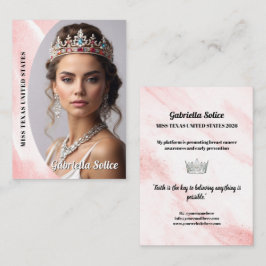 Wettbewerbsgeschäftskarte Pink Ice Plattform Promo Visitenkarte