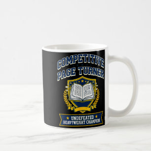 Wettbewerbsorientiertes Seitenumdrehen Lesen ist L Kaffeetasse