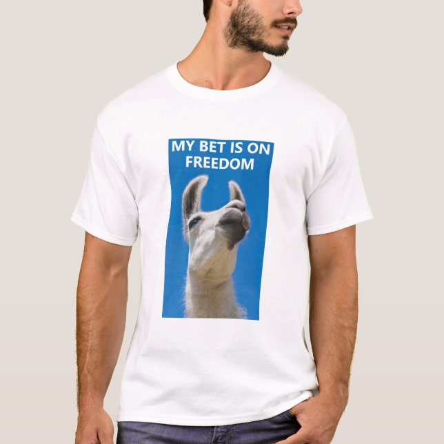 Wette auf den T - Shirt Freiheit (Licht) (Vorderseite)