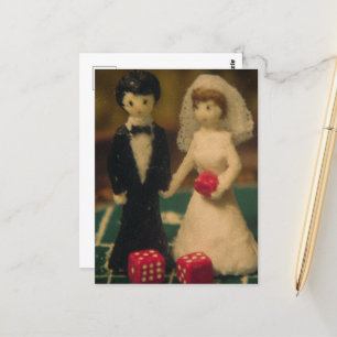 Wetten auf das Heiratsrücklauf Postkarte