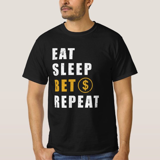 Wetten-Casino-Sprichwort T-Shirt (Vorderseite)
