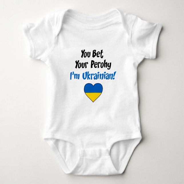 Wetten Sie Ihr Perohy, das ich ukrainisch bin Baby Strampler (Vorderseite)
