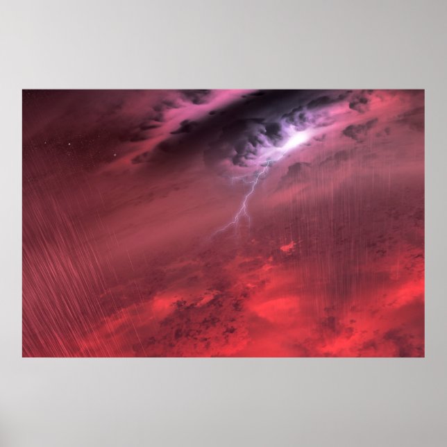 Wetter auf einem braunen Zwergstern. Poster (Vorne)