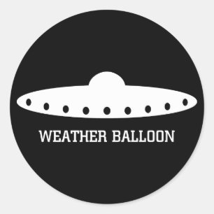 Wetter-Ballon UFO Runder Aufkleber