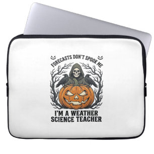Wetter Lehrer Halloween Gruseliger Sensenmann Kürb Laptopschutzhülle
