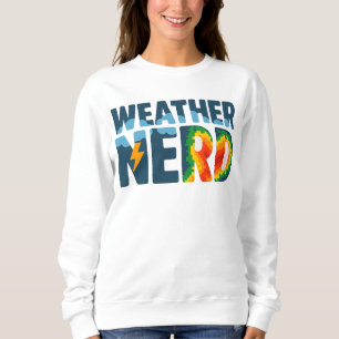 Wetter-Nerd Radar und Blitz für Meteorologie Sweatshirt