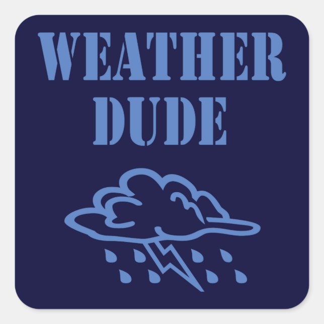 Wetteraufkleber für Typ Quadratischer Aufkleber (Vorderseite)