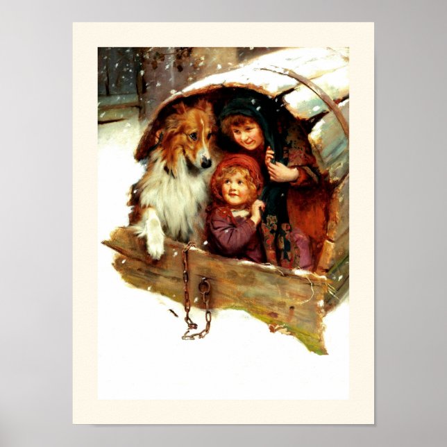 Wetterbegrenzung. Weihnachtskunst von Arthur Elsle Poster (Vorne)
