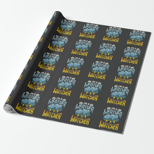 Wetterbeobachter-Spaß Funny Meteorology Profession Geschenkpapier (Ungerollt)
