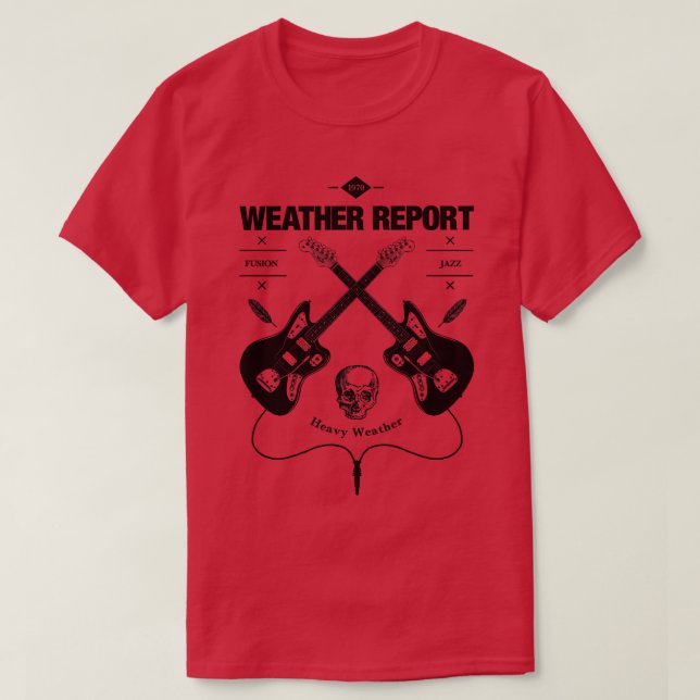 Wetterbericht Vintages Guitar-Logo T-Shirt (Design vorne)