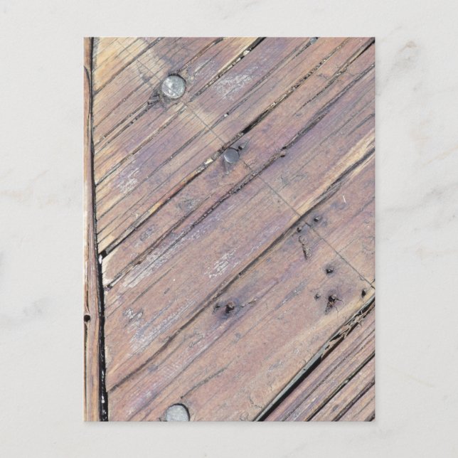 Wetterbezug aus Holz, Rough Textured Deck Postkarte (Vorderseite)