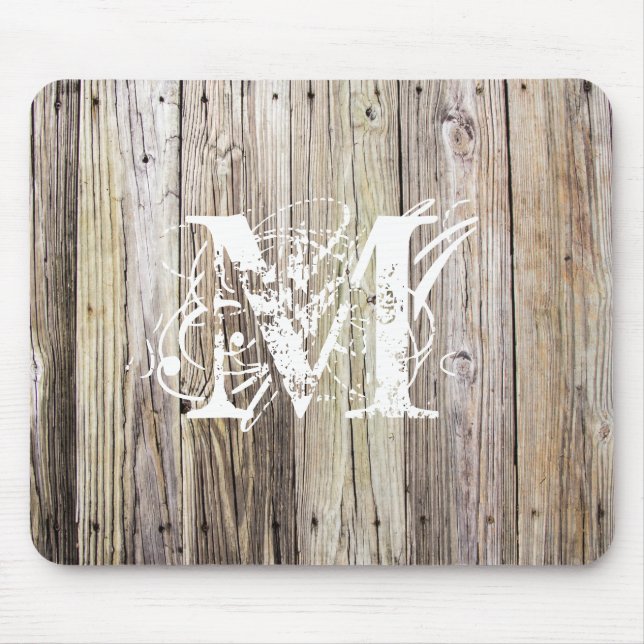 Wetterbezug mit Shabby Chic Monogram Mousepad (Vorne)