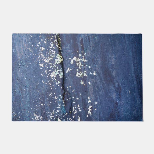 Wetterblauer Anstrich Abstrakt Fußmatte (Vorderseite)