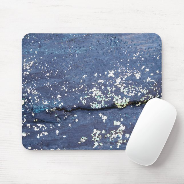 Wetterblauer Anstrich Abstrakt Mousepad (Mit Mouse)