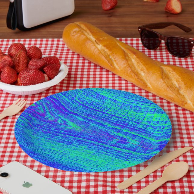 Wetterboard in blau und gelb pappteller (Picknick)