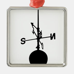 Wetterfahne Silbernes Ornament